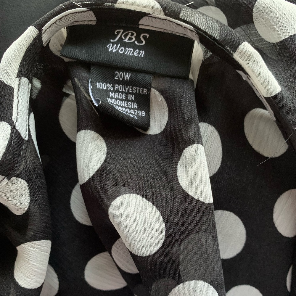JBS Black & White Polka Dot Dress Black Zenobia Short Jumper Curvy Plus Size 20 - Picture 5 of 11